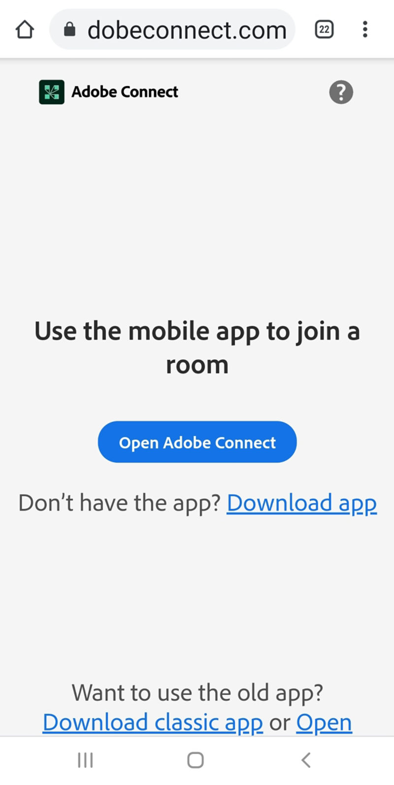 Adobe Connect Mobile app